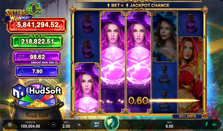 Cách chơi Sisters Of Oz Jackpots